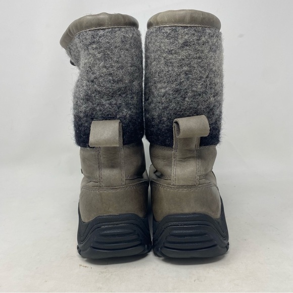 Ugg Australia Women’s Gray Leather Adirondack Snow Winter Boots Size 7.5 - Picture 5 of 6